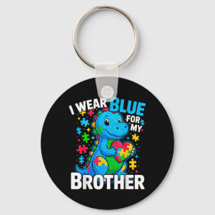 Wear Blue For Brother Au Awareness Dino Puzzle Key Ring