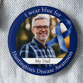 Wear Blue for Huntington's Disease Awareness Photo 6 Cm Round Badge