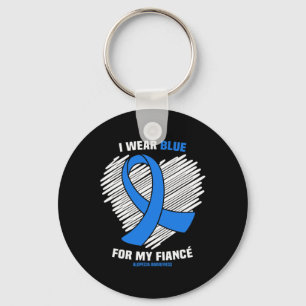 Wear Blue For My Fiance Alopecia Awareness Key Ring