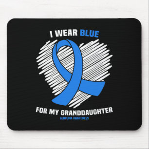 Wear Blue For My Granddaughter Alopecia Awareness Mouse Pad