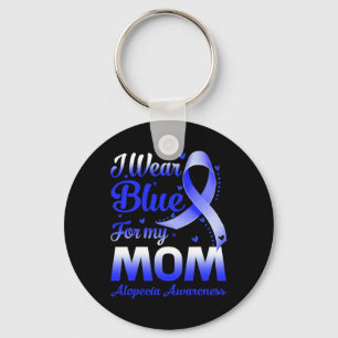 Wear Blue For My Mum Alopecia Awareness Key Ring