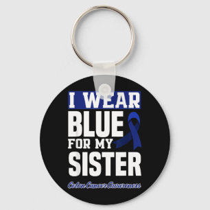 Wear Blue For Sister Colourectal Colon Cancer Key Ring