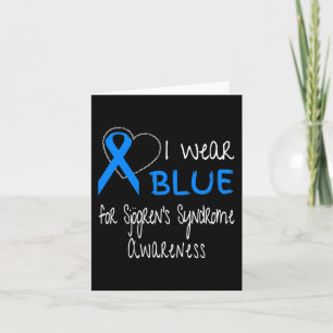 Wear Blue For Sjogren's Syndrome Awareness Ribbon Card