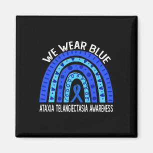 Wear Blue Rainbow For Ataxia Telangiectasia Awaren Magnet
