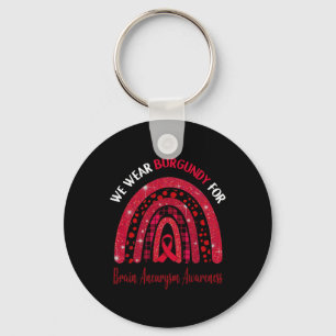 Wear Burgundy For Brain Aneurysm Awareness Cute Ra Key Ring