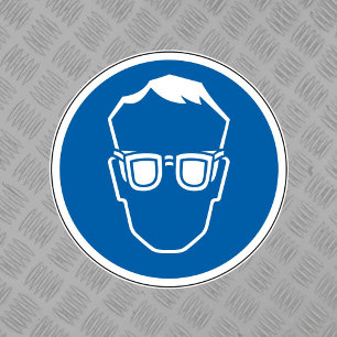 Wear Eye Protection Symbol Label M2