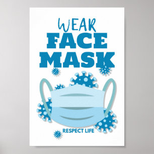 Wear face mask poster
