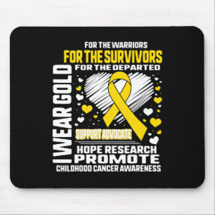 Wear Gold For The Warriors Childhood Cancer Awaren Mouse Pad