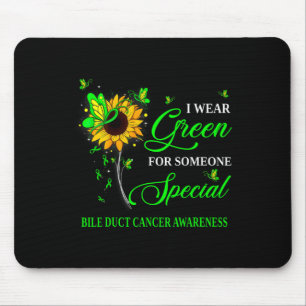 Wear Green For Bile Duct Cancer Awareness Sunflowe Mouse Pad