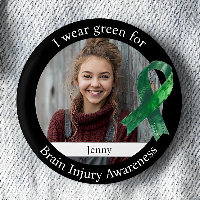 Wear Green for Brain Injury Awareness Photo 6 Cm Round Badge (Creator Uploaded)