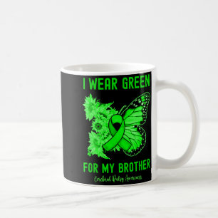 Wear green for brother cerebral palsy awareness coffee mug