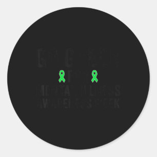 Wear Green For Mental Health Awareness Classic Round Sticker