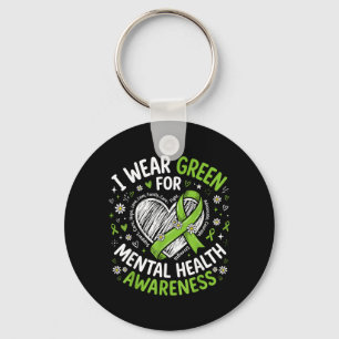 Wear Green For Mental Health Awareness Support Key Ring