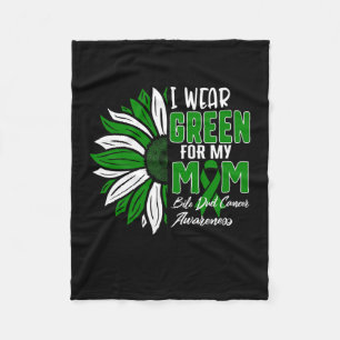 Wear Green For My Mum Bile Duct Cancer Awareness R Fleece Blanket