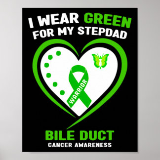 Wear Green For My Stepdad Bile Duct Cancer Awarene Poster