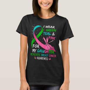 Wear Green Teal Pink For My Daughter Metastatis Br T-Shirt
