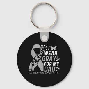 Wear Grey For Dads Parkinsons Awareness Family Key Ring