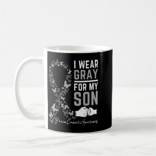 Wear Grey For Son Gifts Brain Cancer Awareness Coffee Mug