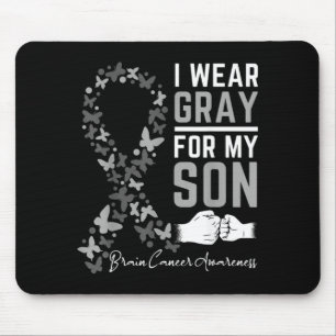 Wear Grey For Son Gifts Brain Cancer Awareness Mouse Pad