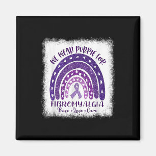 Wear In May Purple Fibromyalgia Awareness Gnome Fo Magnet
