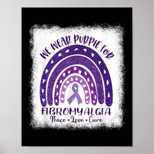 Wear In May Purple Fibromyalgia Awareness Gnome Fo Poster