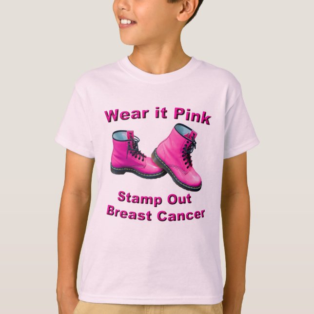 Wear It Pink Stamp Out Breast Cancer Sweatshirt T-Shirt (Front)