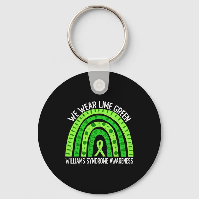 Wear Lime Green For Williams Syndrome Awareness  Key Ring (Front)