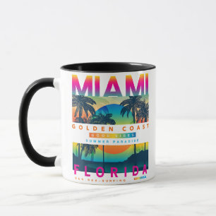 Wear Miami Florida T shirts Miami Colourful Sunris Mug