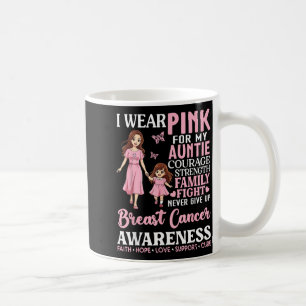 Wear nk for Auntie Breast Cancer Awareness Niece Coffee Mug
