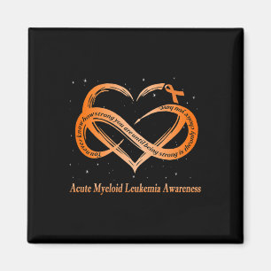 Wear Orange For Acute Myeloid Leukaemia Warrior Magnet