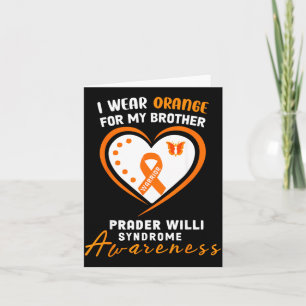 Wear Orange For Brother Prader Willi Syndrome Card