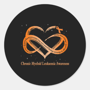Wear Orange For Chronic Myeloid Leukaemia Warrior Classic Round Sticker