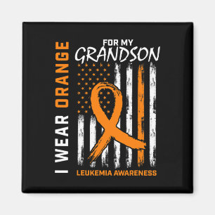 Wear Orange For Grandson Leukaemia Awareness Ameri Magnet