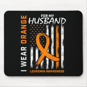 Wear Orange For Husband Leukaemia Awareness Americ Mouse Pad