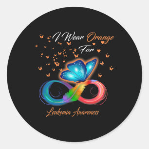 Wear Orange For Leukaemia Awareness Classic Round Sticker