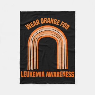 Wear Orange For Leukaemia Awareness Leukaemia 1  Fleece Blanket
