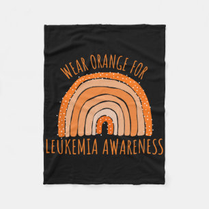 Wear Orange For Leukaemia Awareness Leukaemia  Fleece Blanket