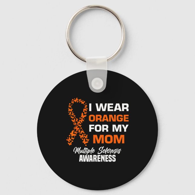 Wear orange for moms ms multiple sclerosis key ring (Front)