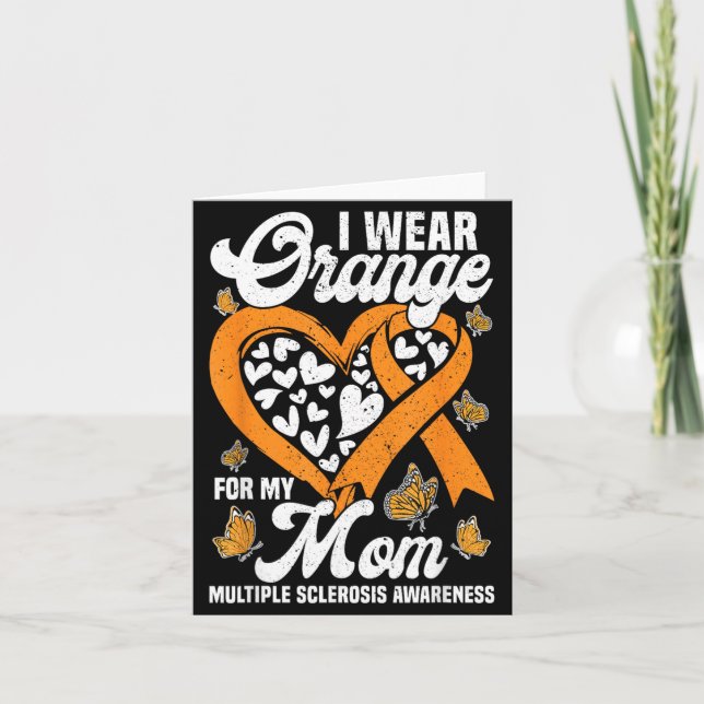 Wear Orange For Mum Ms Multiple Sclerosis Card (Front)