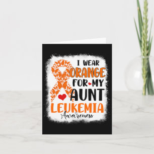 Wear Orange For My Aunt Leukaemia Awareness Month Card