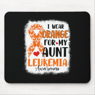 Wear Orange For My Aunt Leukaemia Awareness Month Mouse Pad