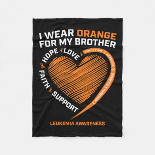 Wear Orange For My Brother Leukaemia Awareness Pro Fleece Blanket
