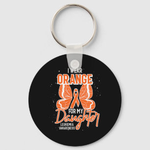 Wear Orange For My Daughter Butterfly Leukaemia Aw Key Ring