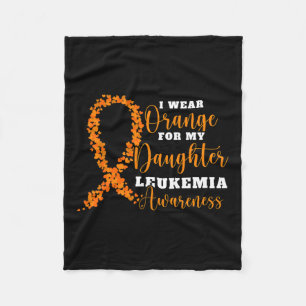 Wear Orange For My Daughter. Orange Leukaemia Awar Fleece Blanket