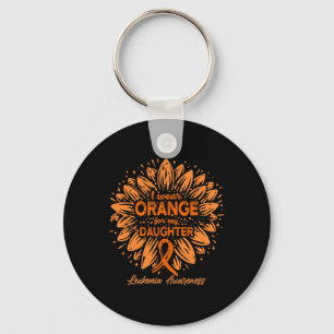 Wear Orange For My Daughter - Sunflower Leukaemia Key Ring