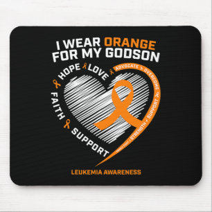 Wear Orange For My Godson Leukaemia Cancer Awarene Mouse Pad