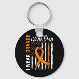 Wear Orange For My Grandma Leukaemia Cancer Awaren Key Ring