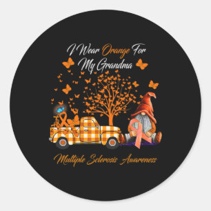 Wear Orange For My Grandma Multiple Sclerosis Awar Classic Round Sticker