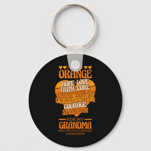 Wear Orange For My Grandma Multiple Sclerosis Awar Key Ring