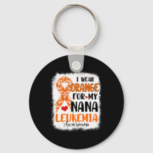 Wear Orange For My Nana Leukaemia Awareness Month Key Ring